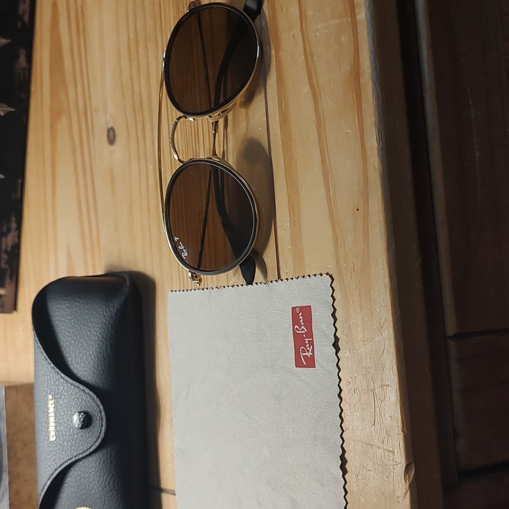 Ray Ban Double Bridge Round Polarized Sunglasses